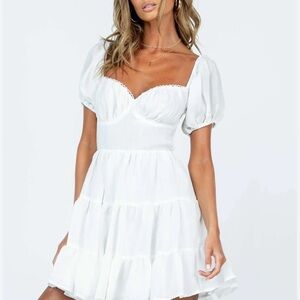 donelli mini dress black tapestry Black Polka Dot Off Shoulder Cotton Mini Dress